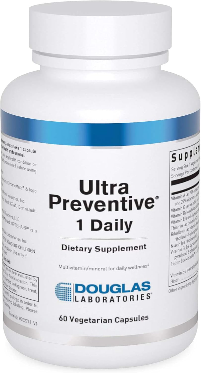 Premium Daily Multivitamin for Energy, Immune Support, and Health - Douglas Laboratories Ultra Preventive 1 - 60 Capsules