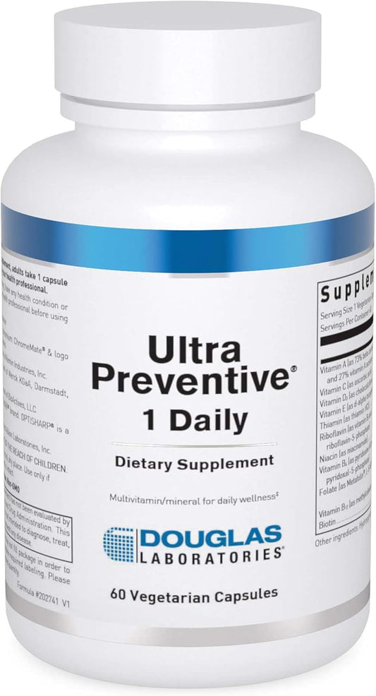 Premium Daily Multivitamin for Energy, Immune Support, and Health - Douglas Laboratories Ultra Preventive 1 - 60 Capsules