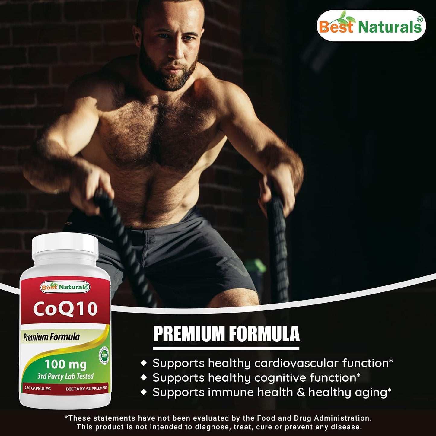 Premium DMAE and COQ10 Supplement - 250 mg DMAE and 100 mg COQ10 for Cognitive Health and Energy Support