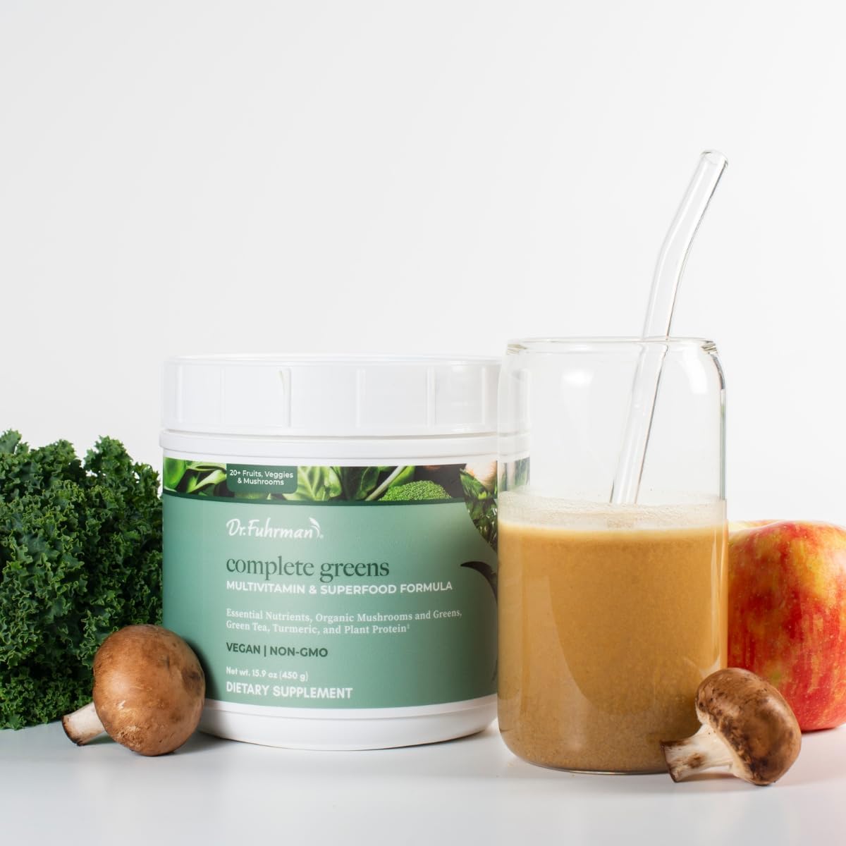 Premium Dr. Fuhrman Complete Greens Multivitamin Powder - Superfoods Formula for Optimal Health (30 Servings)