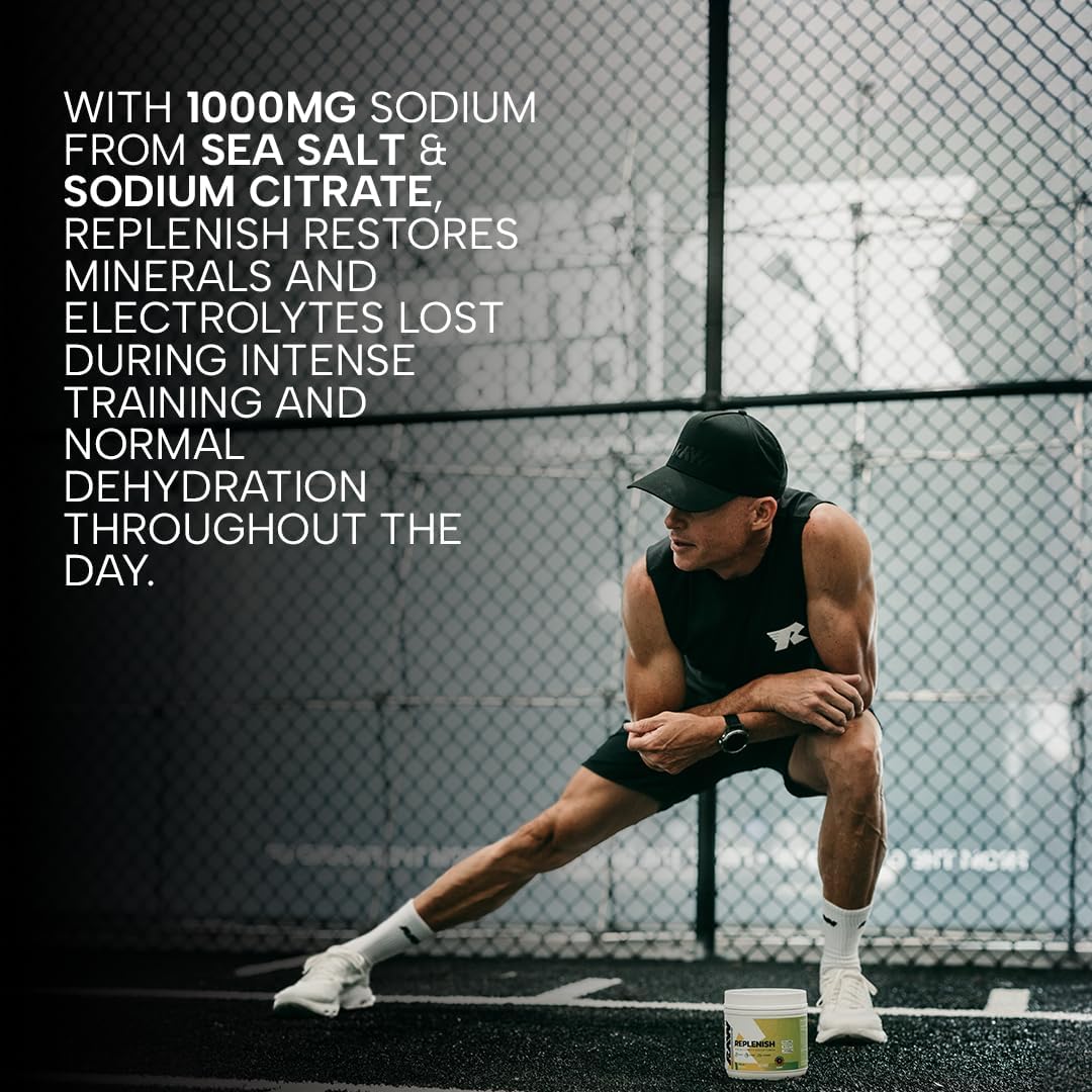 Premium Electrolyte Drink Mix Supplement for Hydration & Performance - Watermelon Mojito Flavor, 60 Servings, RAW Replenish Formula