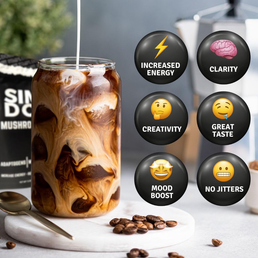 Premium Everyday Mushroom Coffee for Better Energy, Focus, Digestion, and Immunity - 30 Servings from SIMPL DOSE