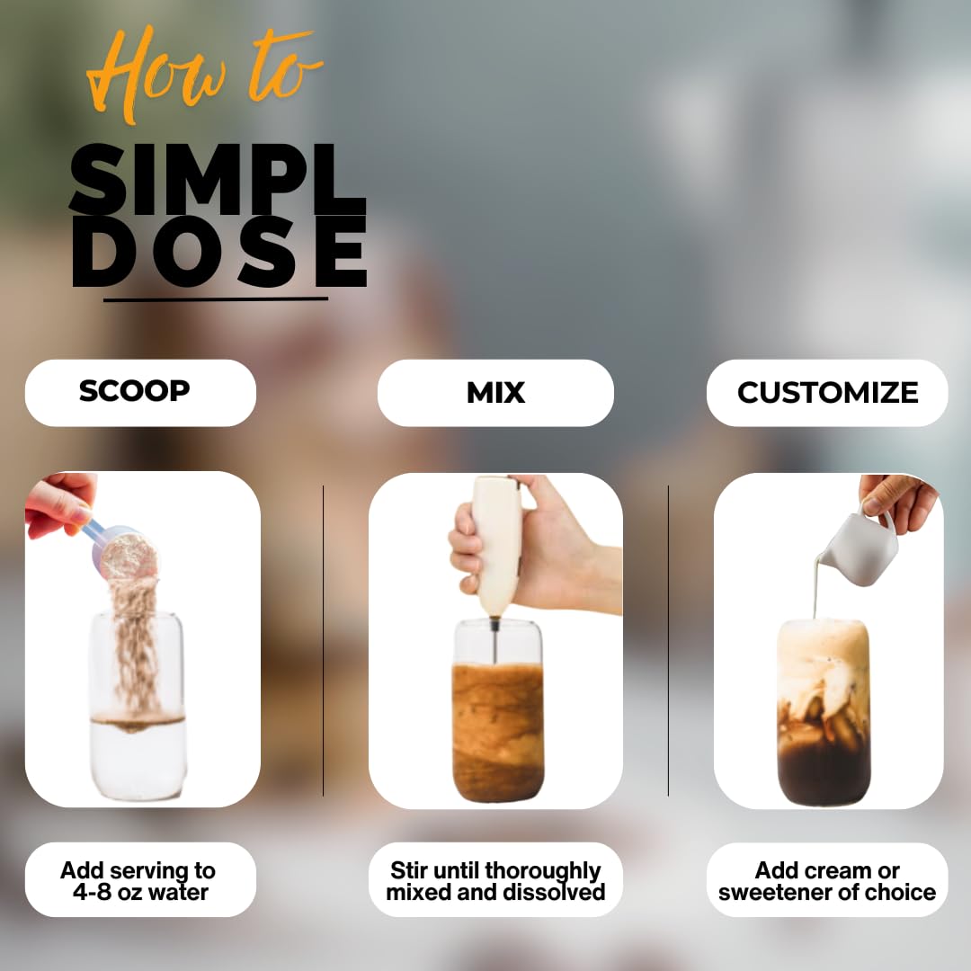 Premium Everyday Mushroom Coffee for Better Energy, Focus, Digestion, and Immunity - 30 Servings from SIMPL DOSE