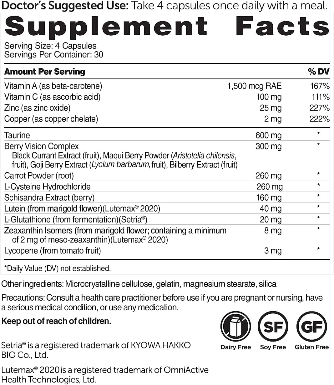 Premium Eye Health Bundle with Vision Essentials Gold for Healthy Visual Function, Ocular Pressure, and Retina Defense