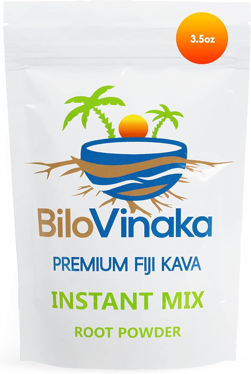 Premium Fiji Kava Kava Powder: All-Natural Micronized Instant Drink Mix, 3.5 oz/100g