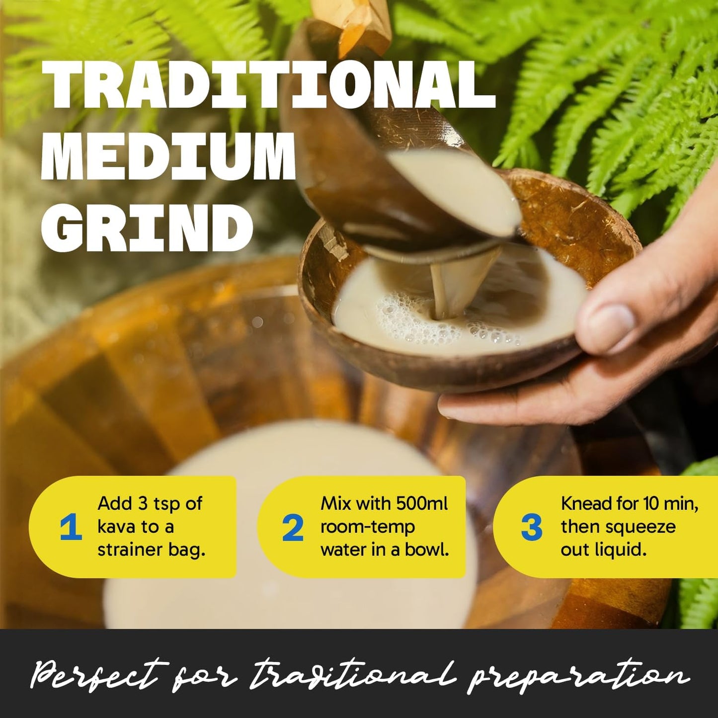 Premium Fiji Vanua Kava-Malo Tonga Kava Drink Powder, 8oz - Smooth & Creamy Traditional Kava Root Powder, Easy to Prepare