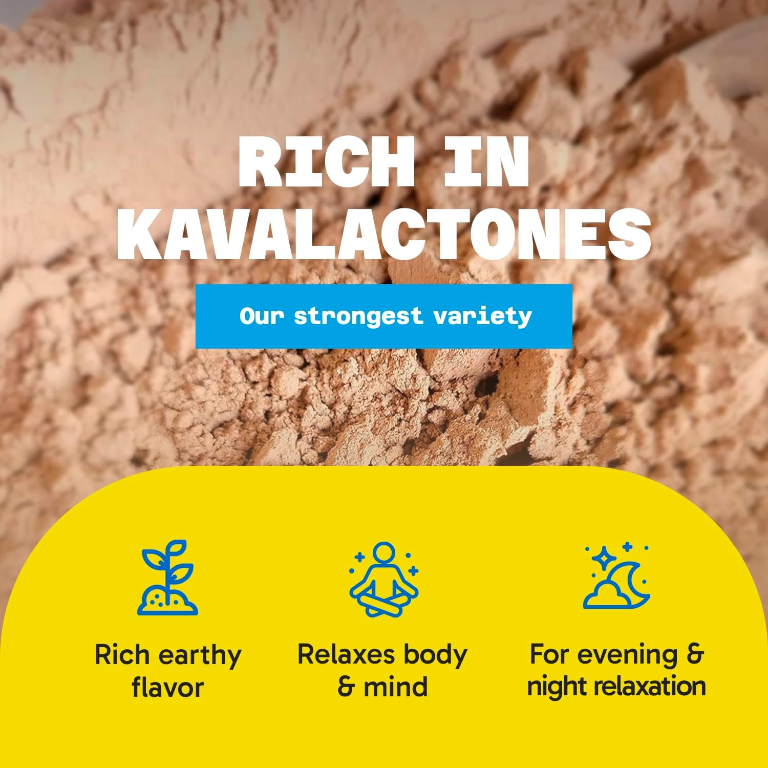 Premium Fiji Vanua Kava Vanuatu Powder - Pure Noble Kava with Sun-Dried Roots - High Kavalactones - Easy to Prepare Medium Grind Kava Root Powder - 8 oz