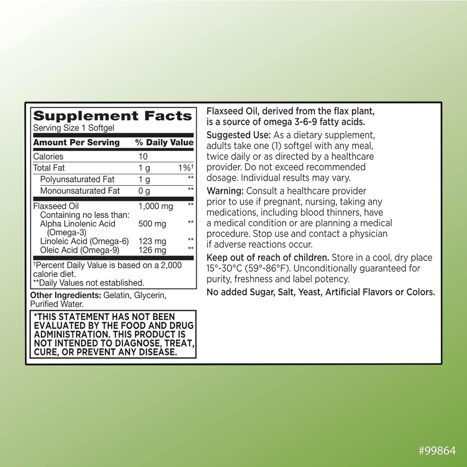 Premium Flaxseed Oil Softgels - 1,000 mg High Quality Supplement