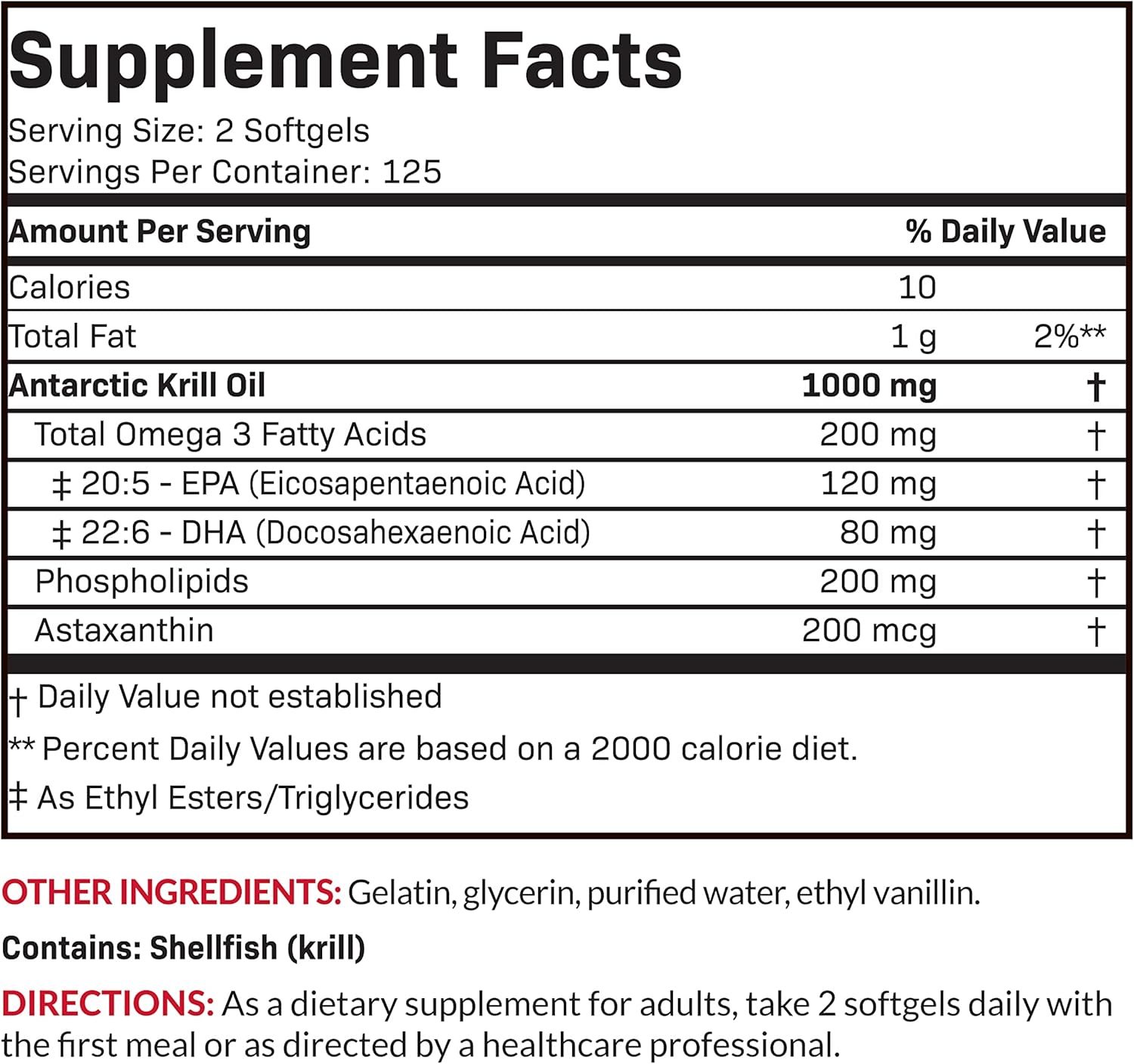 Premium Futurebiotics Antarctic Krill Oil 1000mg Softgels - Omega-3s, Astaxanthin, Phospholipids - Non GMO, Heavy Metal Tested - 250 Softgels