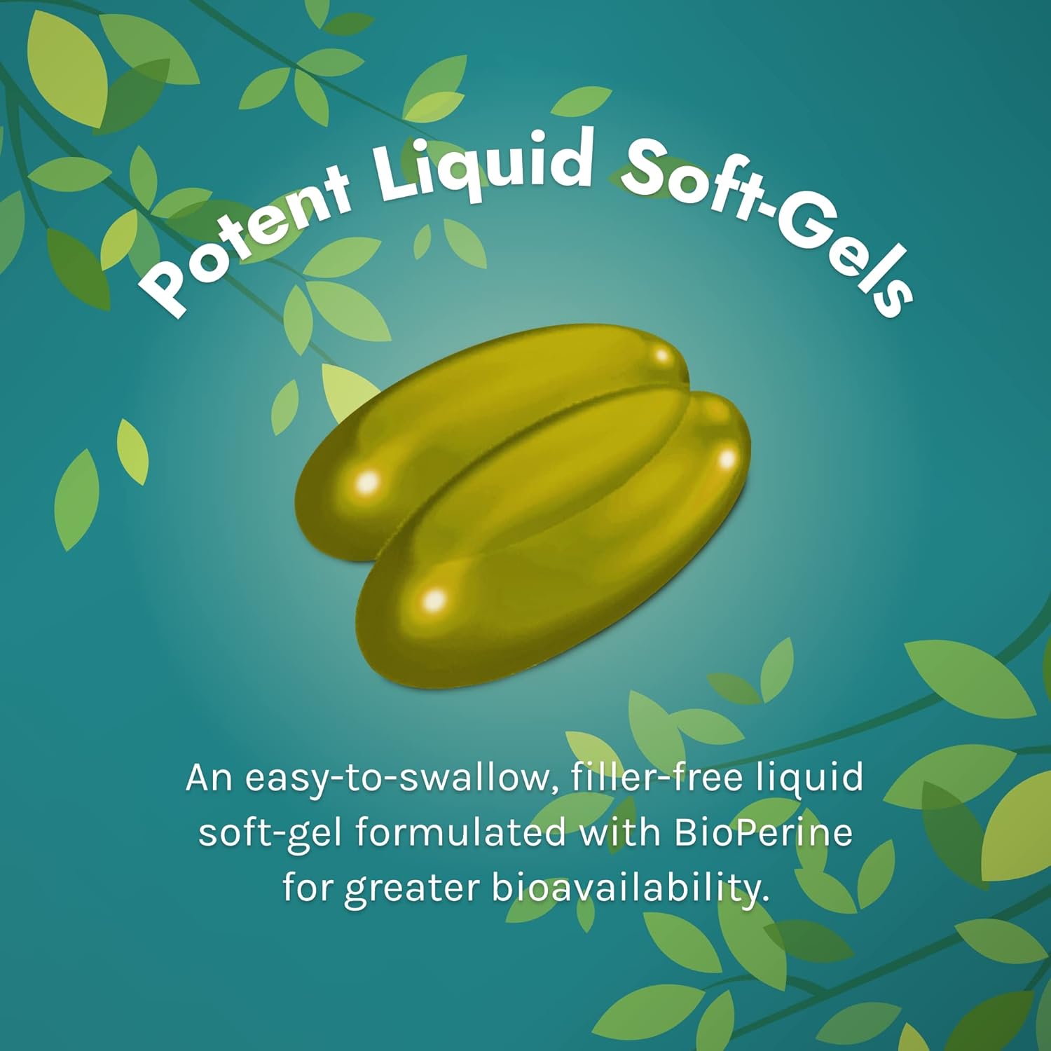 Premium Ginkgo Smart Nootropic Brain Booster for Memory and Focus - 120 Liquid Softgels with DMAE, Clubmoss, Choline & Acetyl L-Carnitine