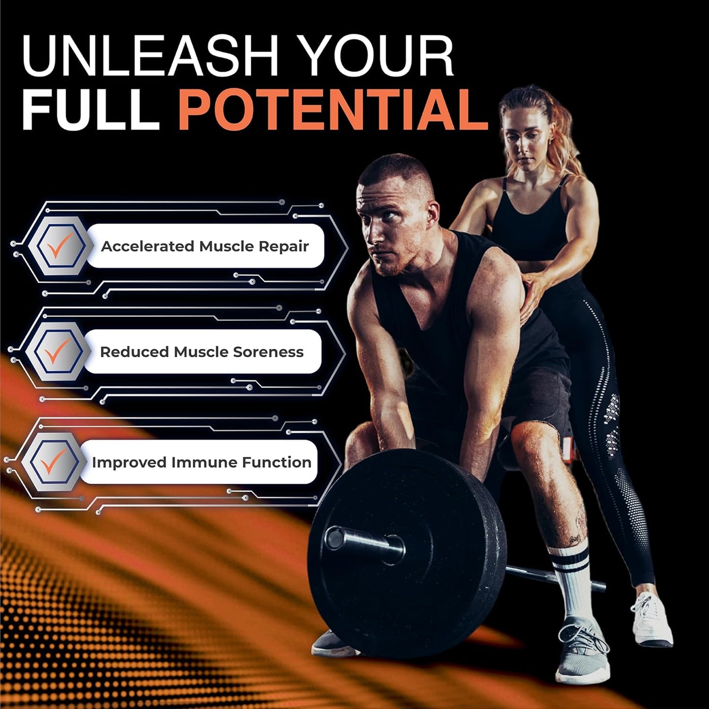 Premium Glutamine Supplement by Wunderfit Labs for Enhanced Muscle Recovery and Immune Support