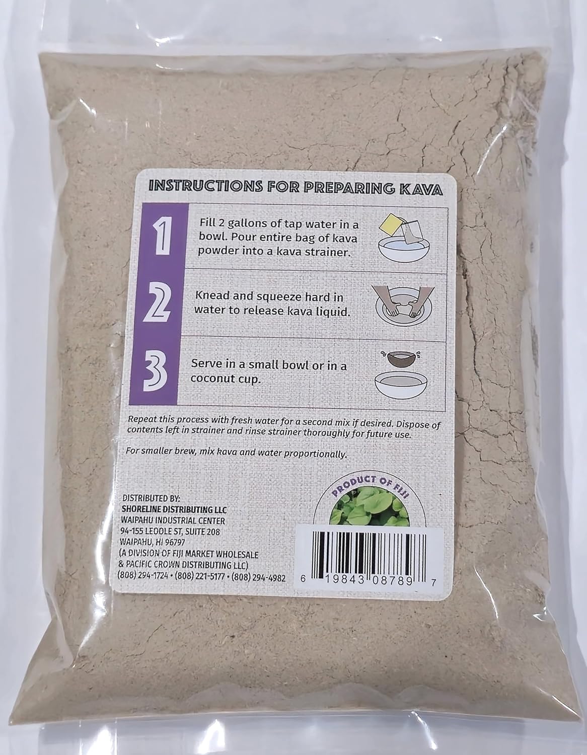 Premium Grade Fiji Dogotuki Waka Kava Root Powder - Noble Strain with High Potency Lactone - 8 oz (1 Pack)