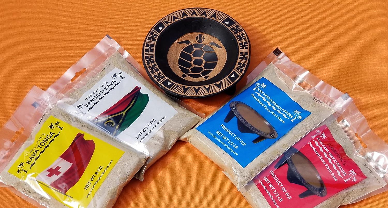 Premium Grade Fiji Dogotuki Waka Kava Root Powder - Noble Strain with High Potency Lactone - 8 oz (1 Pack)