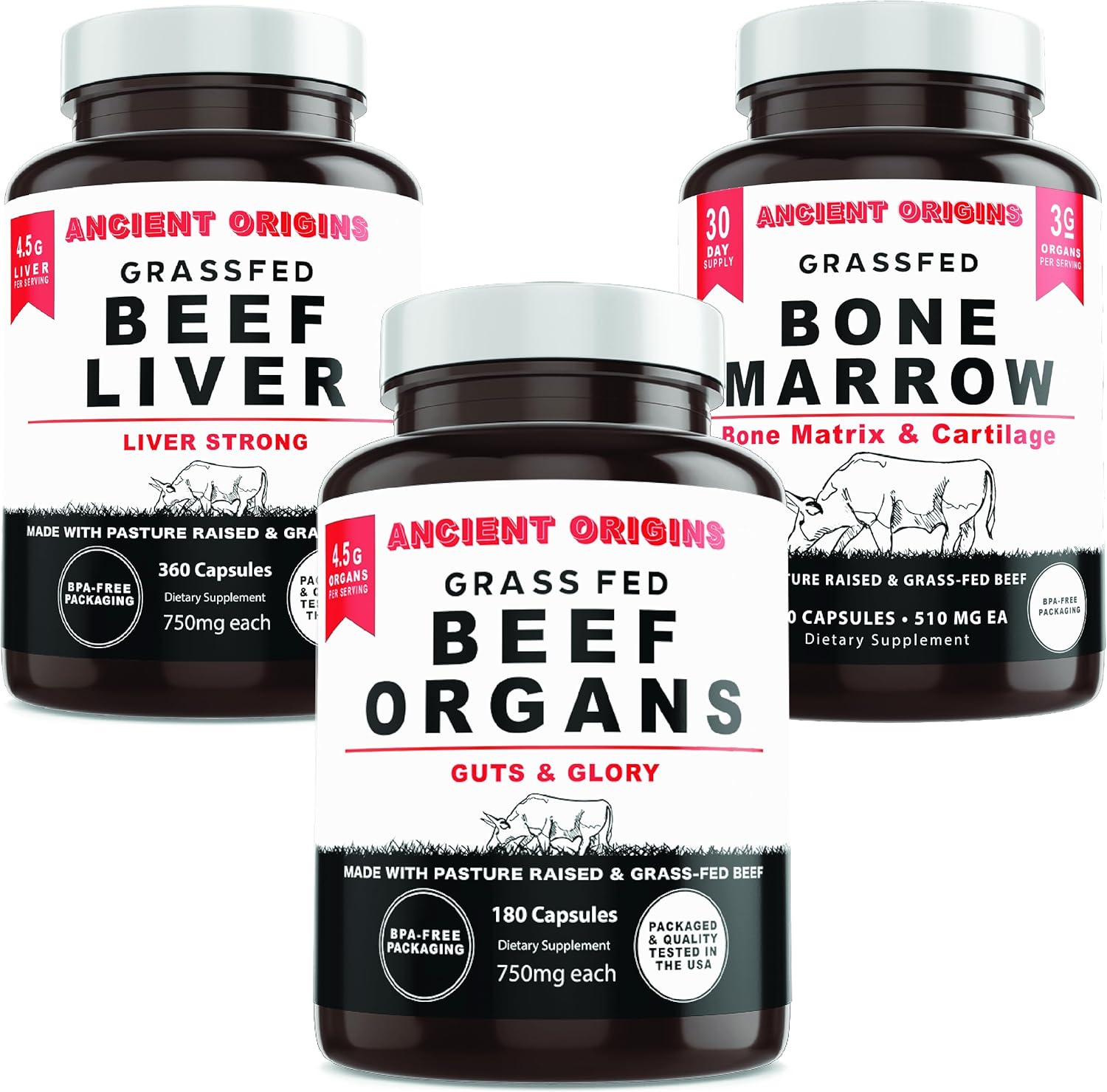 Premium Grass Fed Liver, Organs, and Marrow Starter Pack - Ancient Origins