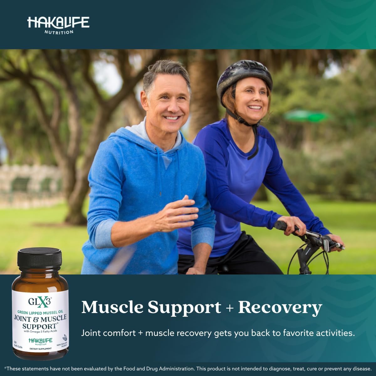Premium HAKA Life Nutrition GLX3 Joint Support Omega-3 Supplement with New Zealand Green Lipped Mussel Oil - Enhanced Comfort, Flexibility, and Muscle Recovery - 60-Day Supply Omega 3 Capsules