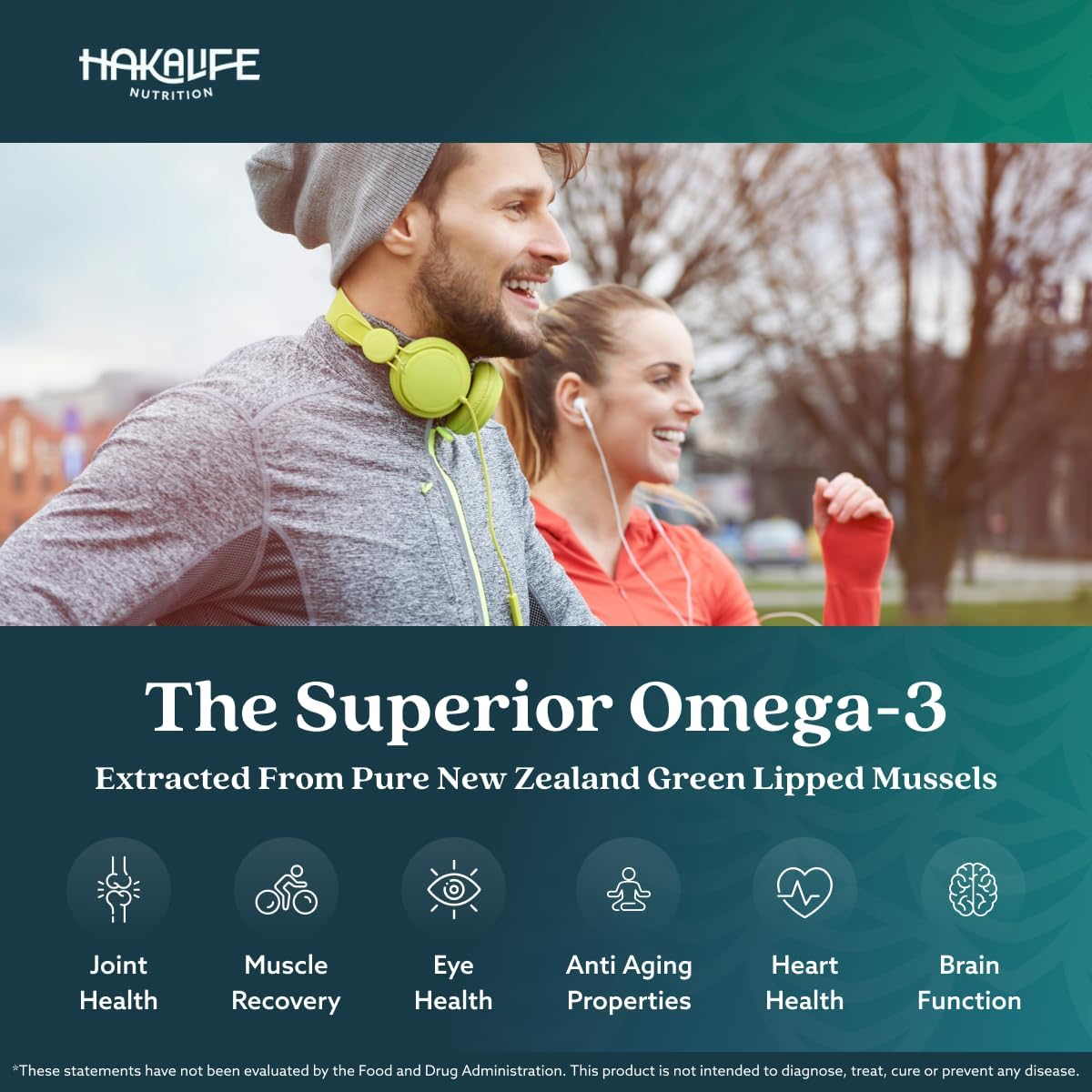 Premium HAKA Life Nutrition GLX3 Joint Support Omega-3 Supplement with New Zealand Green Lipped Mussel Oil - Enhanced Comfort, Flexibility, and Muscle Recovery - 60-Day Supply Omega 3 Capsules