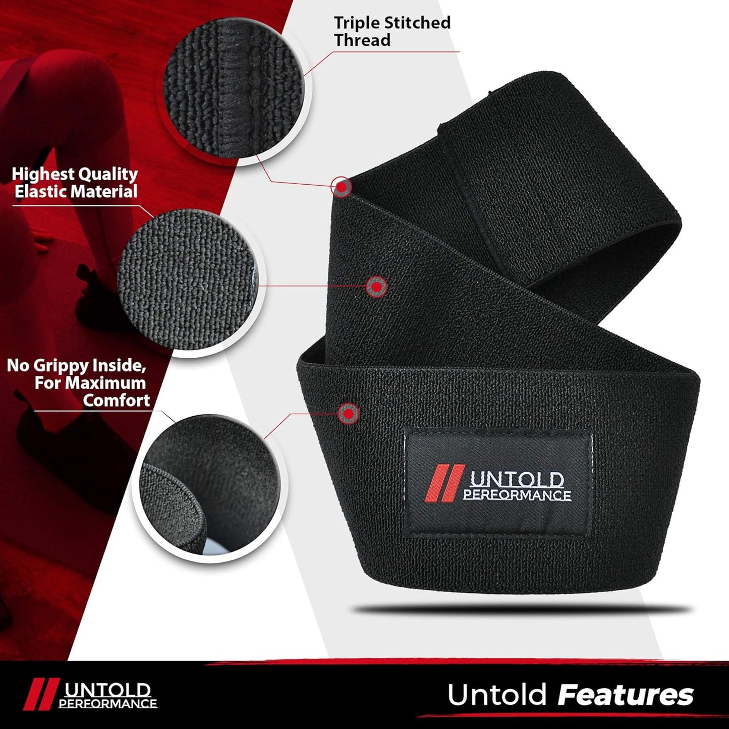 Premium Heavy Resistance Bands for Strength Training & Glute Workouts - Durable Hip Bands for Fitness & Flexibility Exercises