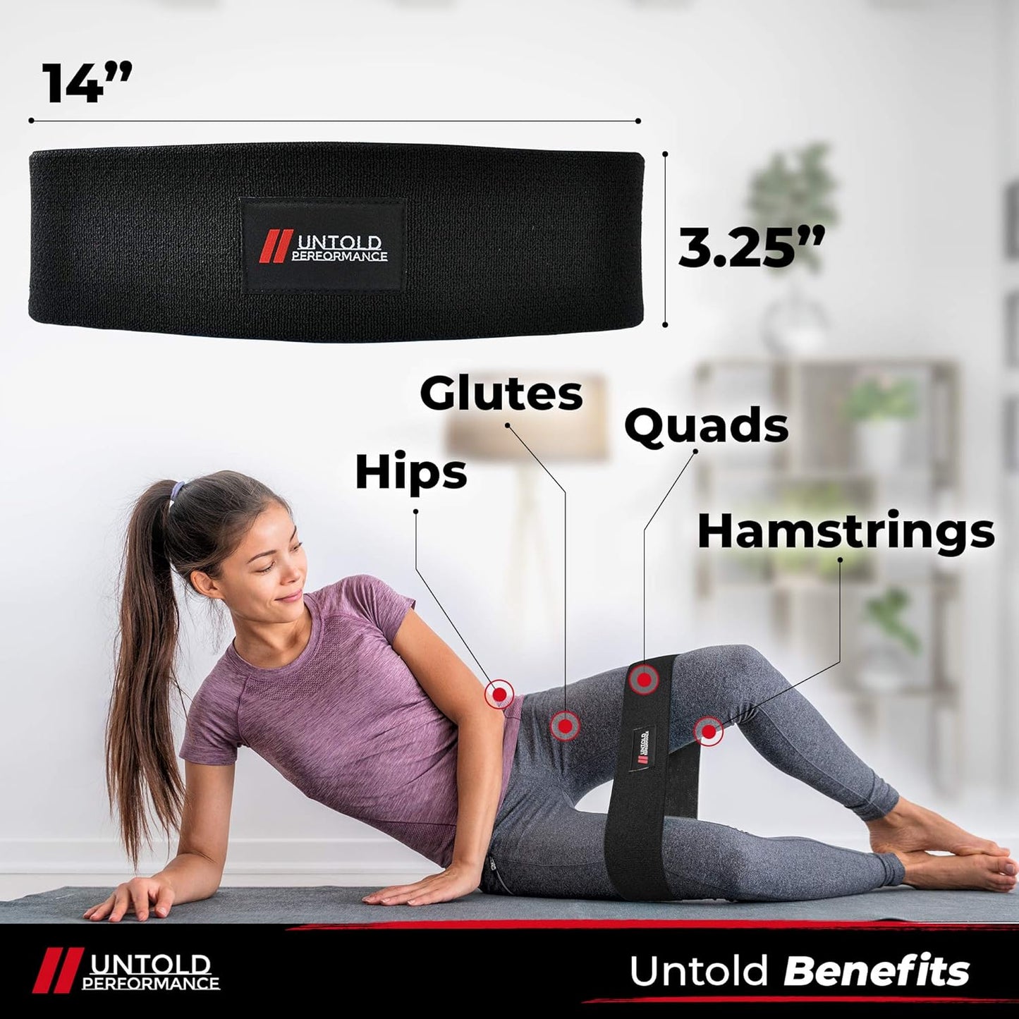 Premium Heavy Resistance Bands for Strength Training & Glute Workouts - Durable Hip Bands for Fitness & Flexibility Exercises