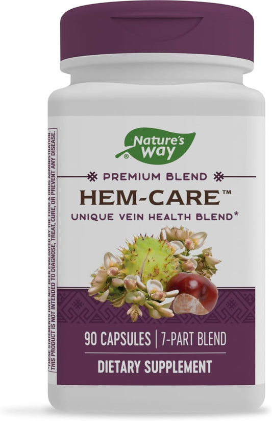 Premium Hem-Care: Natural Vein Health Blend, 90 Capsules by Nature's Way