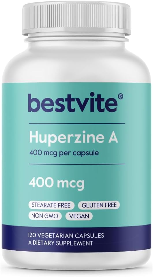 Premium Huperzine A 400mcg Supplement - 120 Vegan Capsules - Non-GMO & Gluten-Free - No Stearates Included