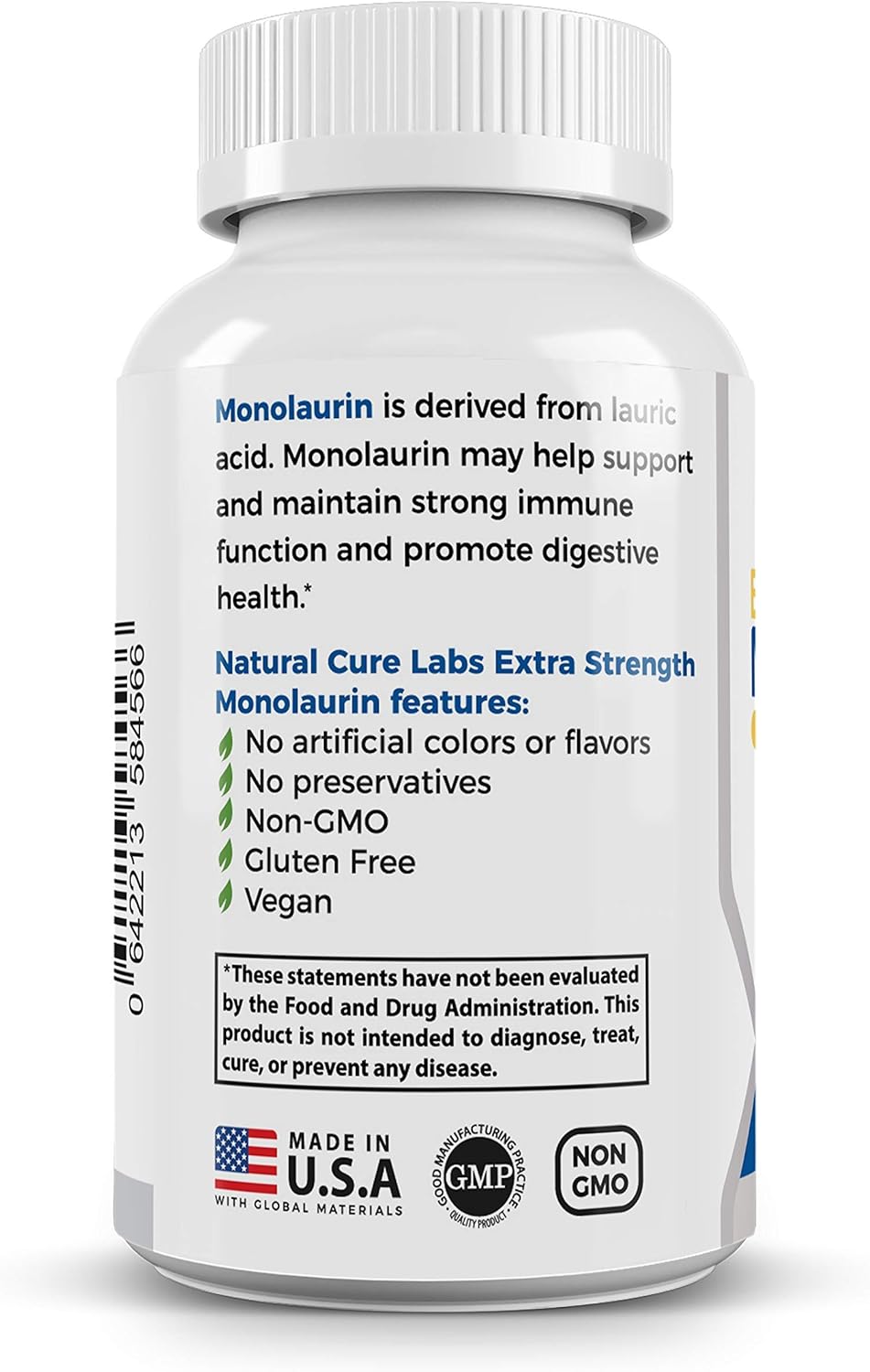 Premium Immune Support Bundle: Monolaurin 800mg (2 Pack) + L-Lysine Supplement