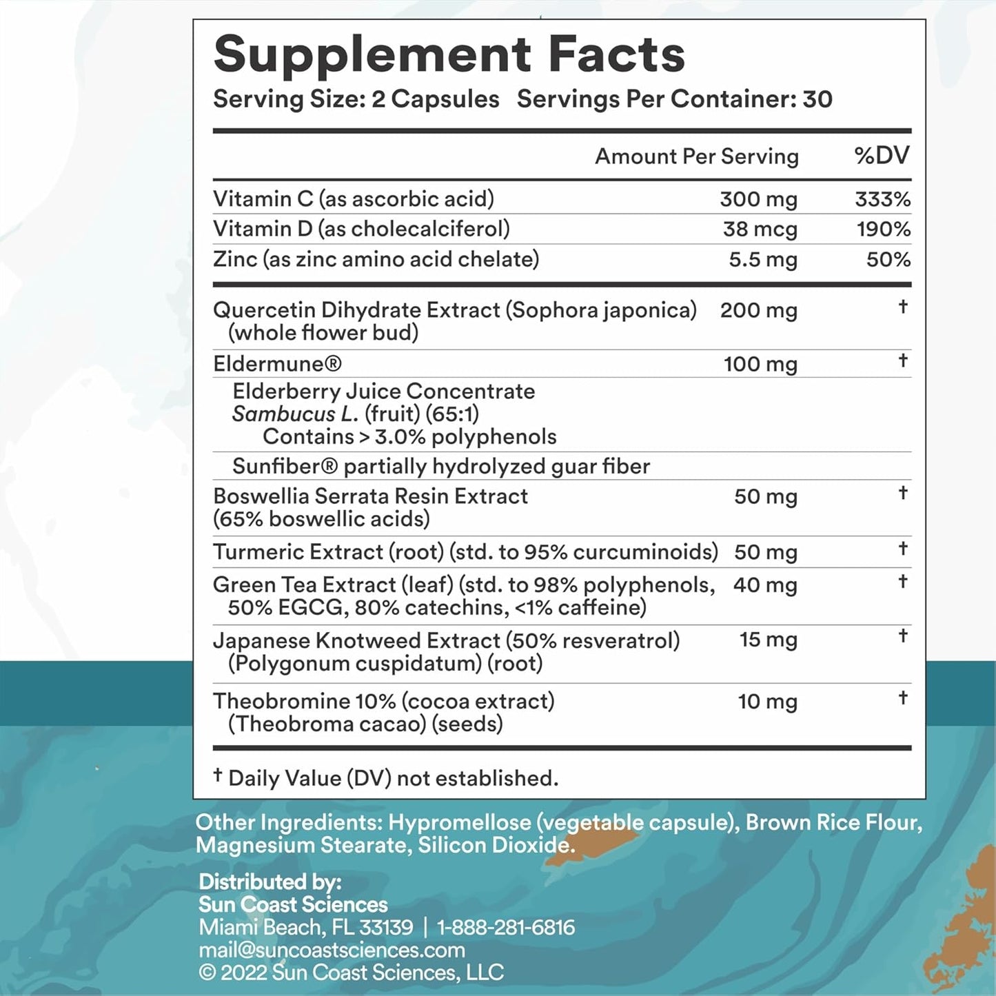 Premium Immunity Support Capsules with Vitamin C, D, Zinc for Focus, Clarity, Joint Health, Muscle Recovery - 60 Count