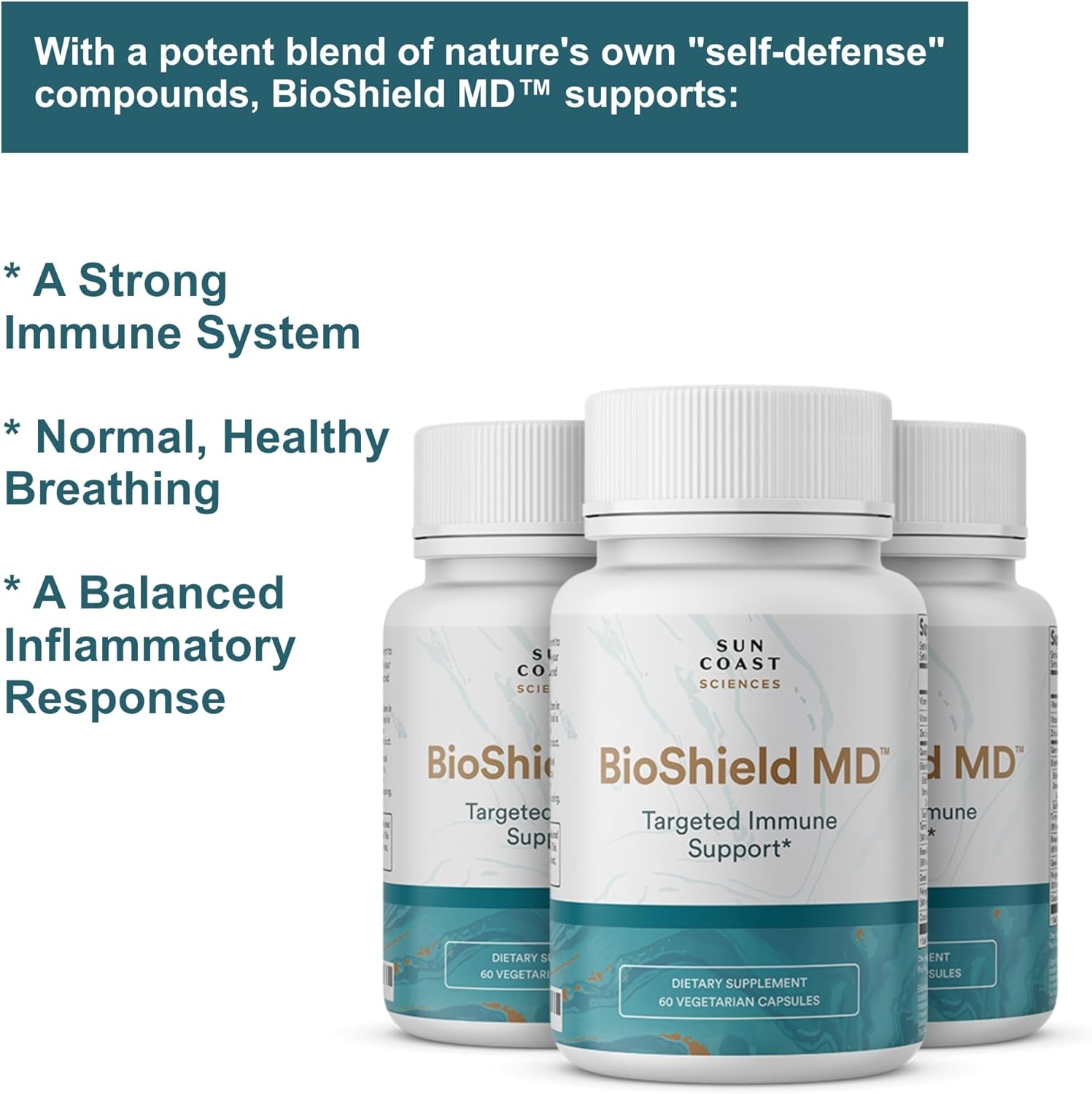 Premium Immunity Support Capsules with Vitamin C, D, Zinc for Focus, Clarity, Joint Health, Muscle Recovery - 60 Count