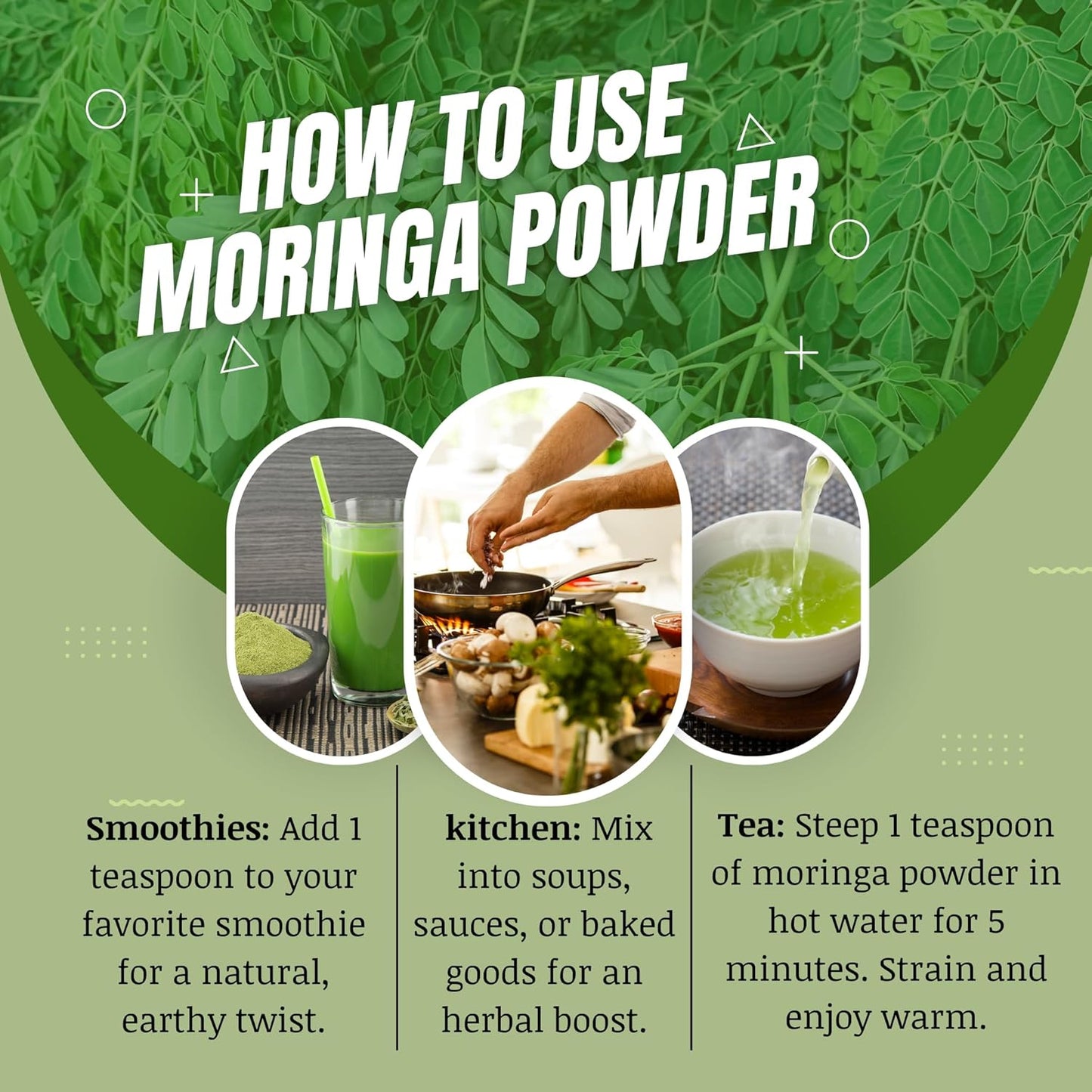 Premium Indian Moringa Leaf Powder 5.3oz Pack - Natural Vitamin Superfood for Immune Health and Energy Boost