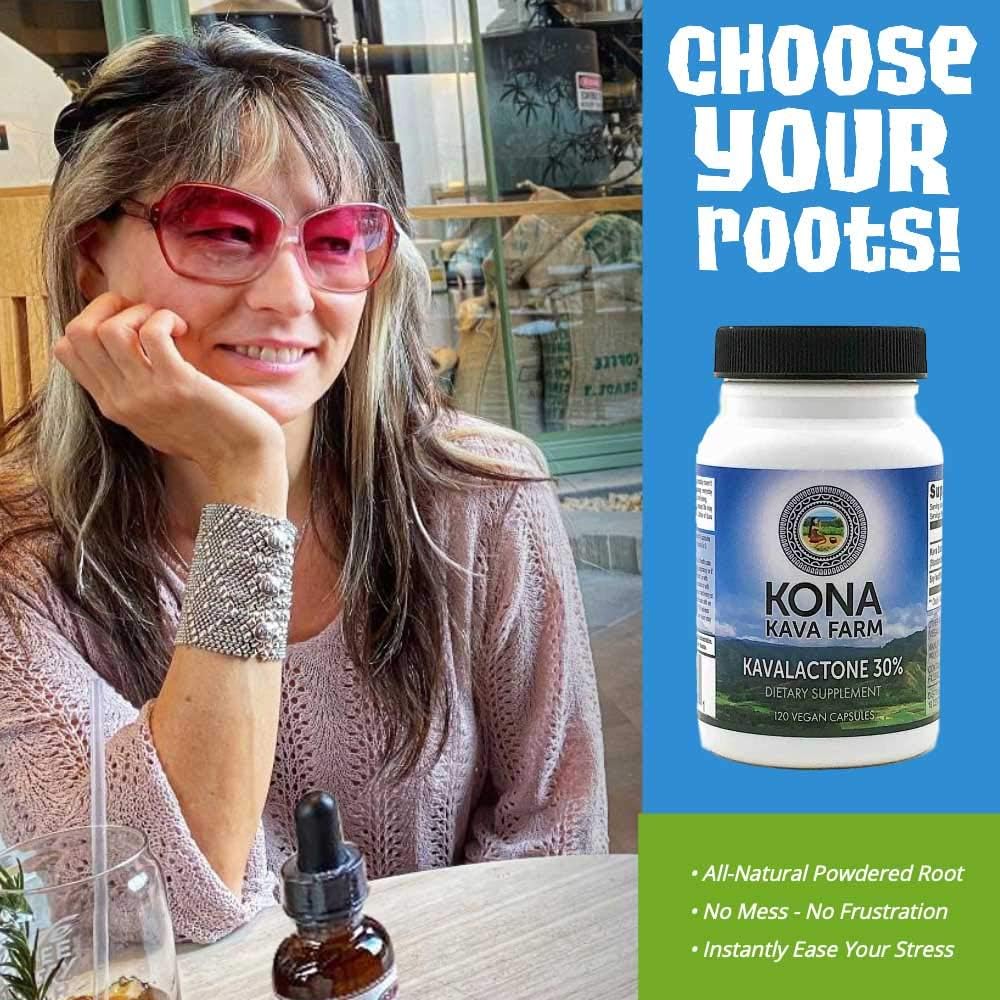 Premium Kava Extract Capsules with 30% Kavalactone - 120 Capsules