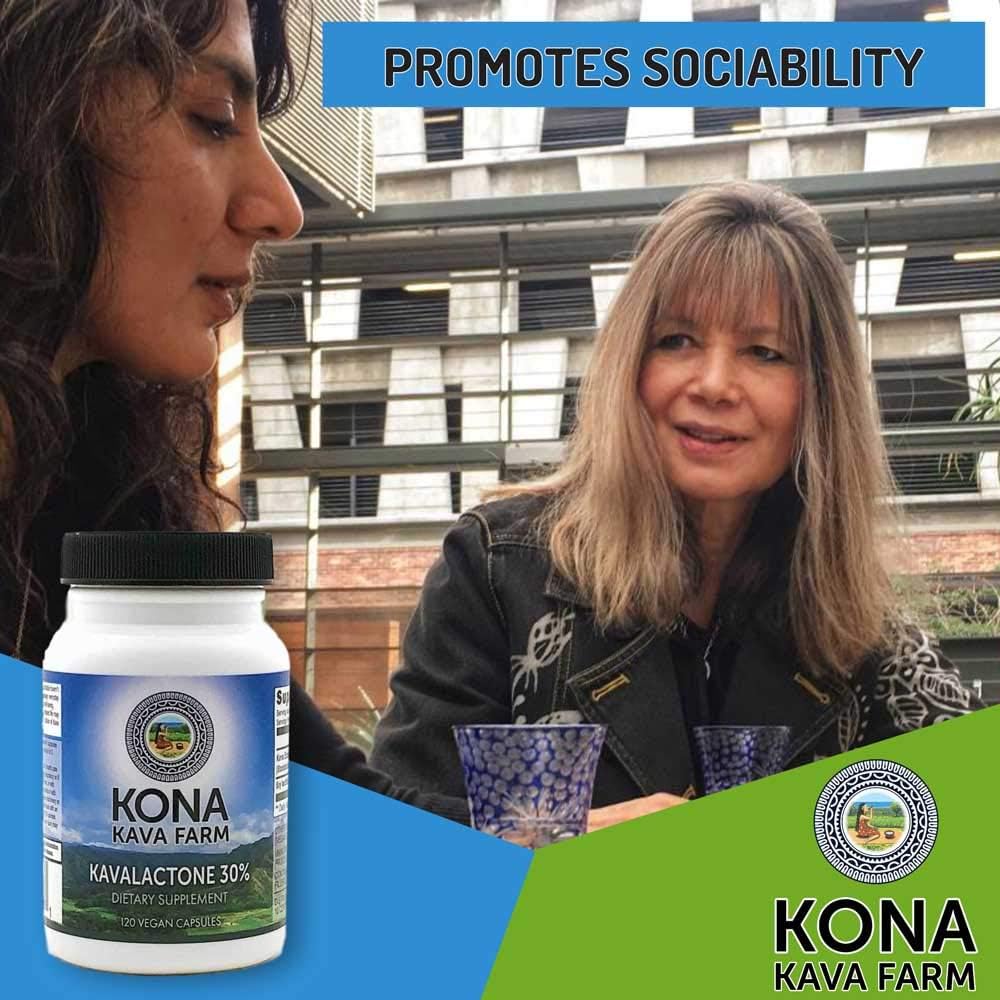Premium Kava Extract Capsules with 30% Kavalactone - 120 Capsules