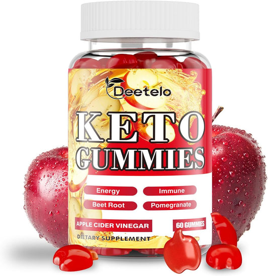 Premium Keto Apple Cider Vinegar Gummies - 1500MG with B12 & B6 Vitamins - Boost Energy & Wellness - On-The-Go Convenience - 60 Count