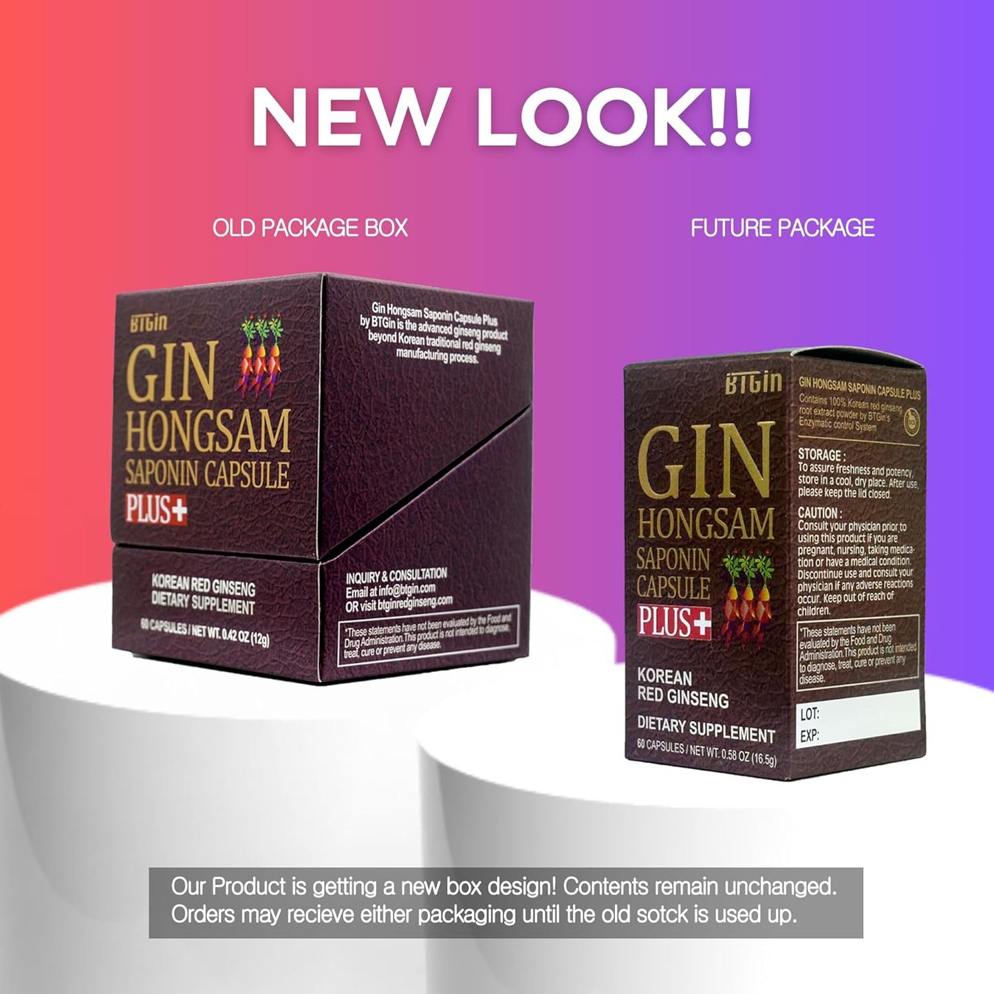 Premium Korean Red Ginseng Capsules for Anti Aging, Energy Boost, Immune Support, and Memory - 60 Capsules - 100% Red Ginseng