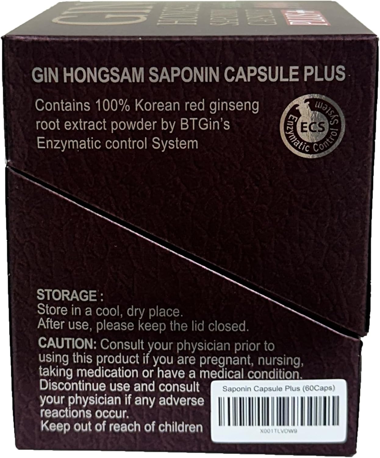 Premium Korean Red Ginseng Capsules for Anti Aging, Energy Boost, Immune Support, and Memory - 60 Capsules - 100% Red Ginseng