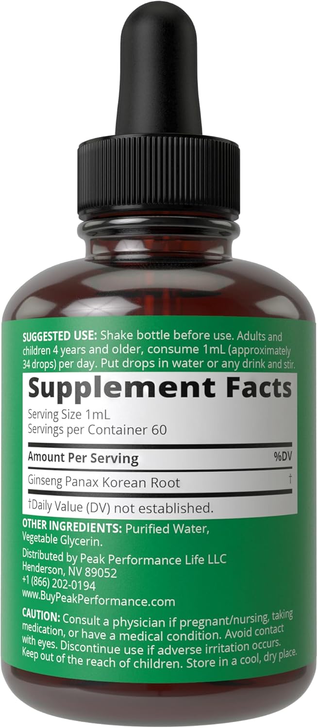 Premium Korean Red Ginseng Liquid Drops for Energy, Stamina, and Focus - Vegan Nootropic Herbal Supplement - BoostGo Australia