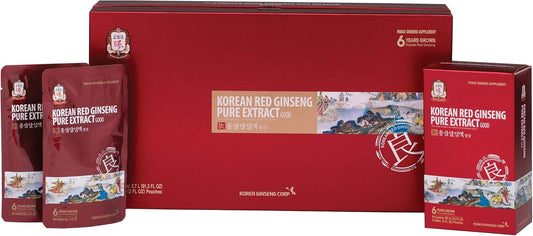 Premium Korean Red Ginseng Pure Extract Capsules - Boost Energy, Immunity, Stamina, & Circulation - 30 Count