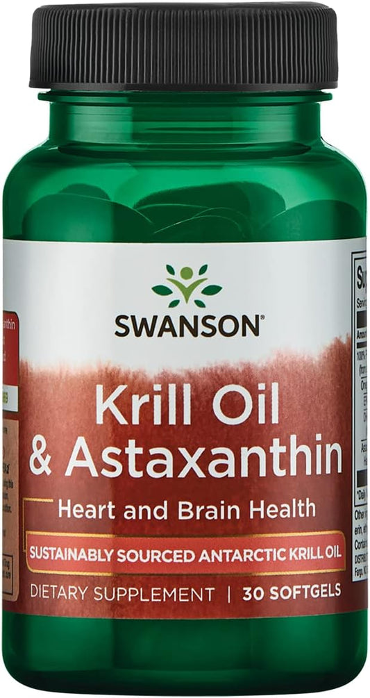 Premium Krill Oil & Astaxanthin Softgels by Swanson - 30 Count