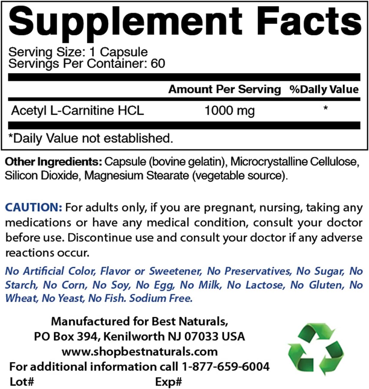 Premium L-Carnitine and Acetyl L-Carnitine Supplement - 1000mg Each for Optimal Energy and Metabolism Boost