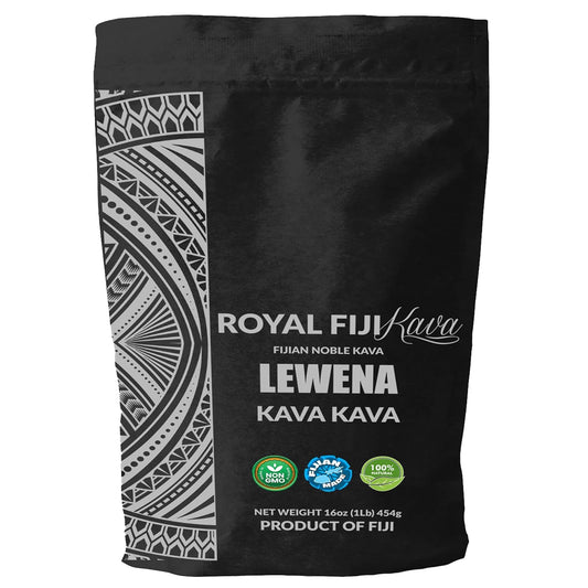 Premium Lewena Kava Powder from Royal Fiji - Smooth & Uplifting Social Drink Made from Mature Kava Root