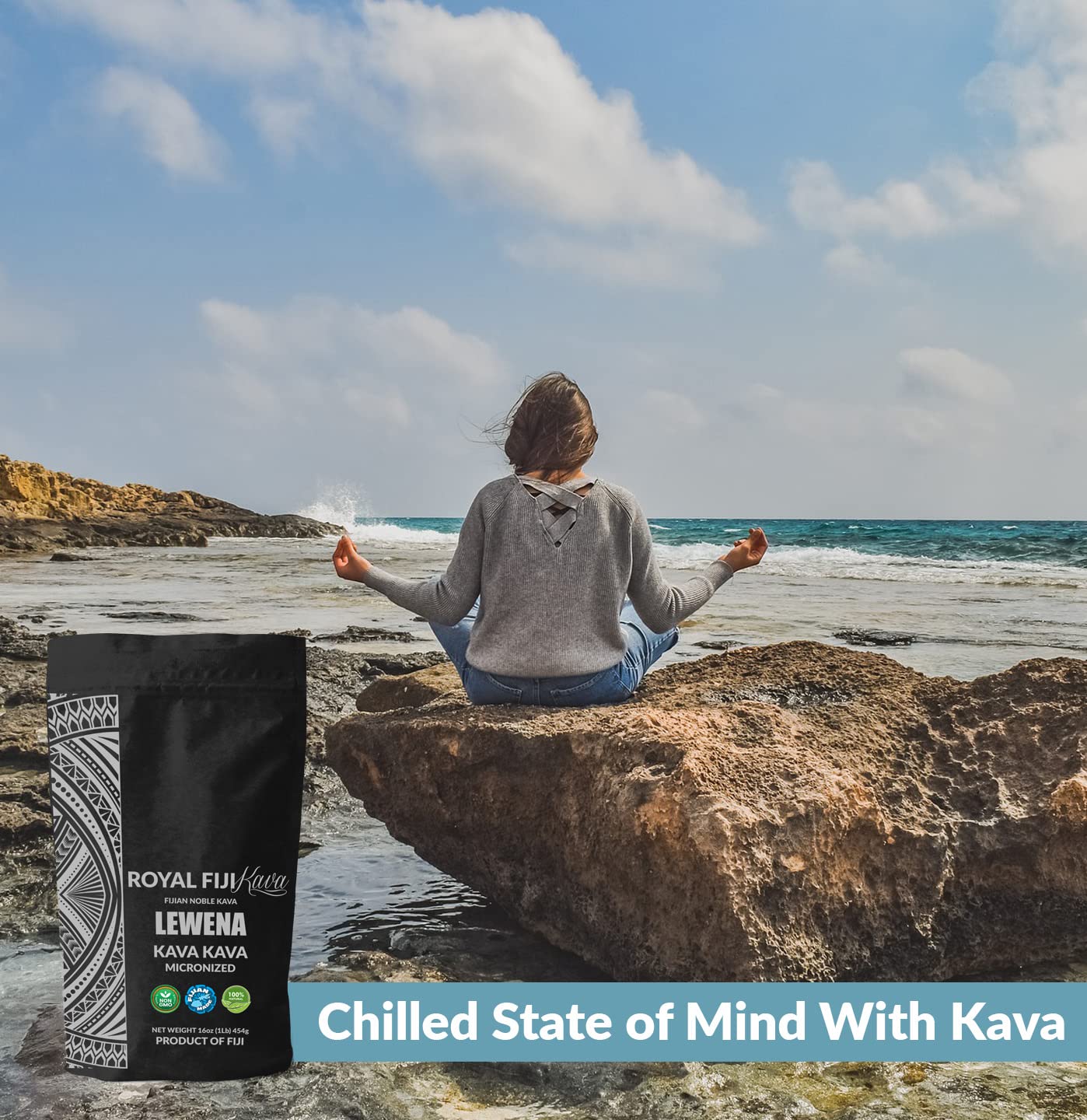 Premium Lewena Kava Powder from Royal Fiji - Smooth & Uplifting Social Drink Made from Mature Kava Root
