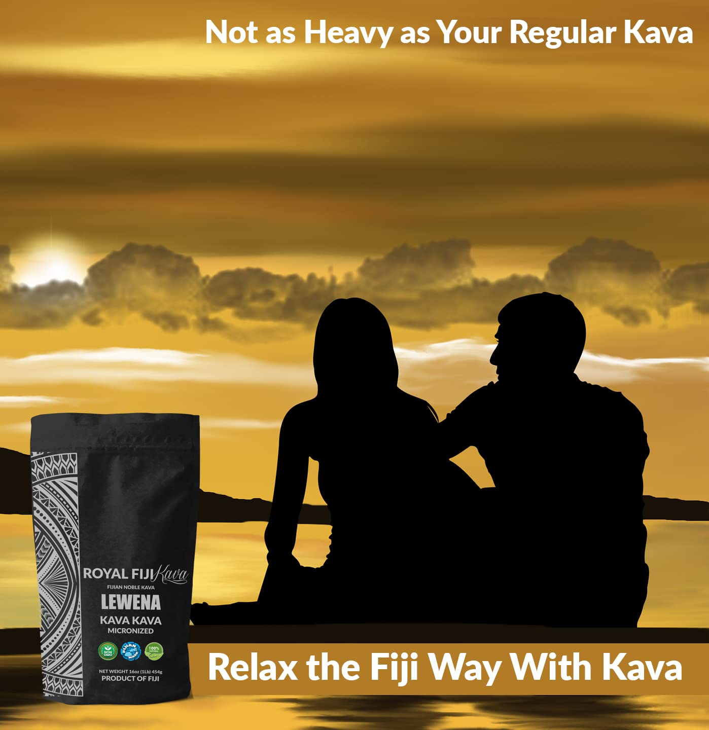 Premium Lewena Kava Powder from Royal Fiji - Smooth & Uplifting Social Drink Made from Mature Kava Root