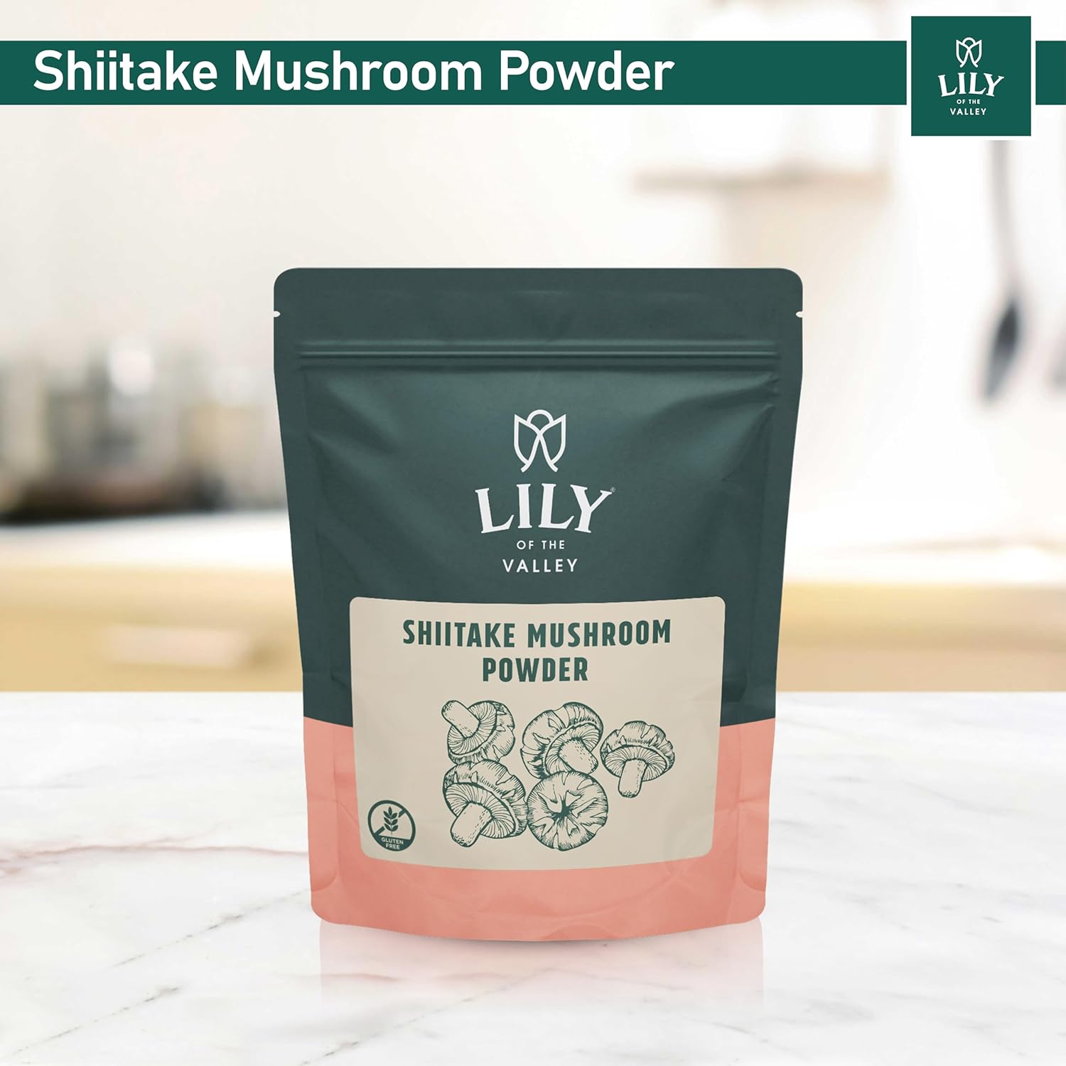 Premium Lily of the Valley Shiitake Mushroom Powder - Richer Umami Flavor - Ideal for Sauces, Soups, and Coffee - 4oz (113g)