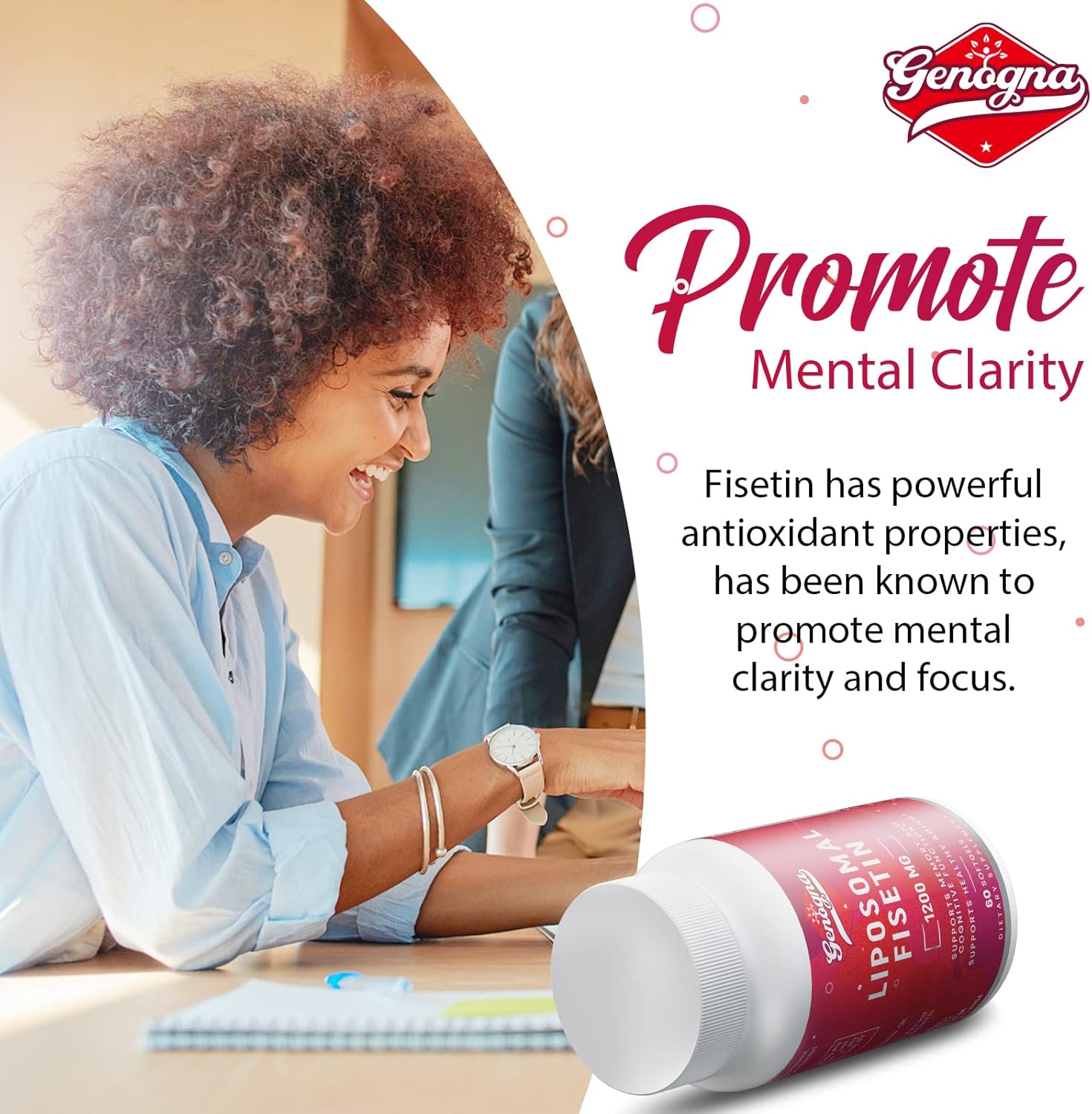 Premium Liposomal Fisetin Supplement 1200mg - High Bioavailability, 3rd Party Tested - 60 Capsules of Pure Dietary Fisetin for Antioxidant Support - Comparable to Apigenin, Luteolin, Quercetin