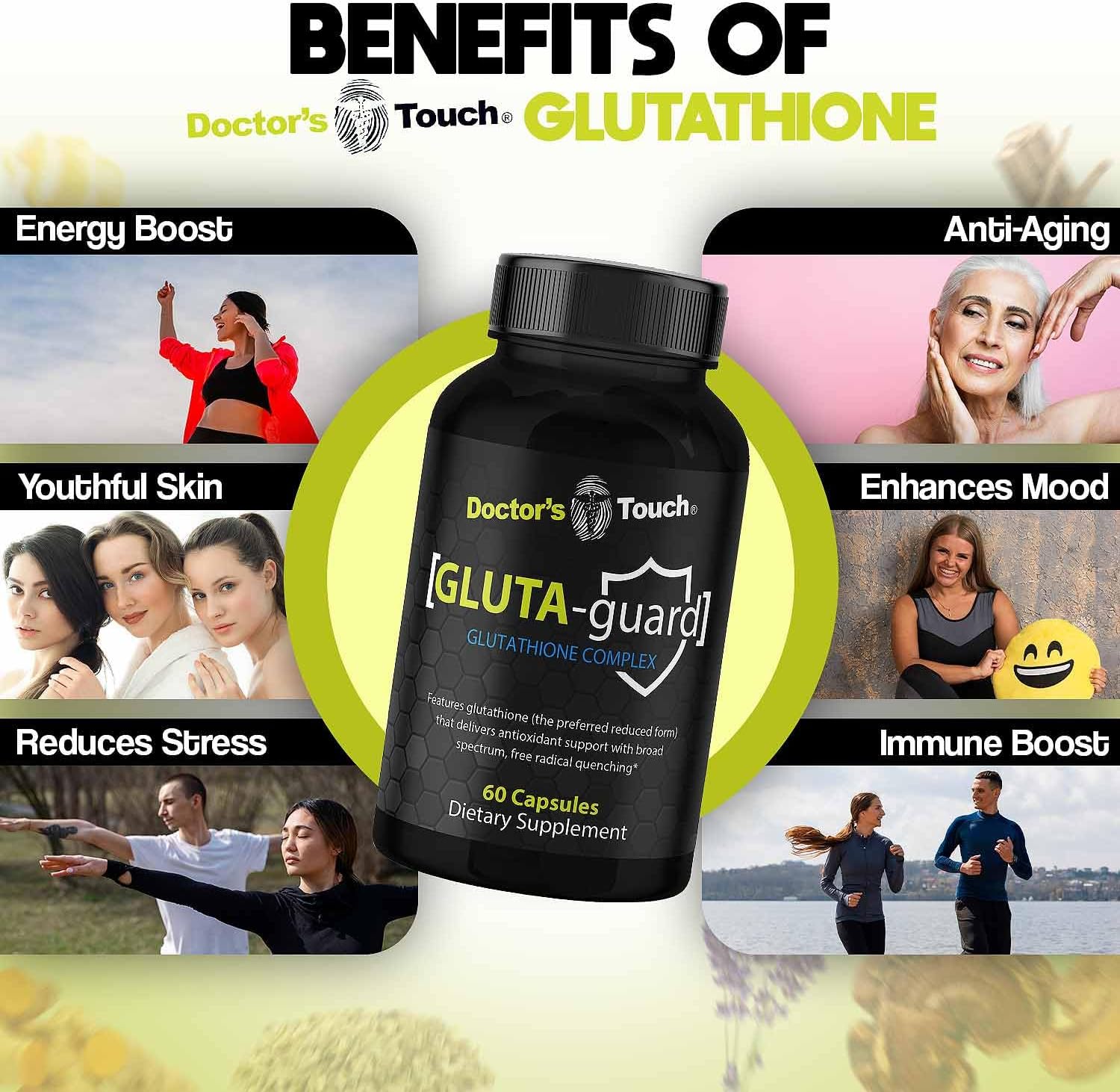 Premium Liposomal Glutathione Capsules for Energy, Brain Support, and Skin Health - Doctor's Formulated Maximum Absorption Supplement