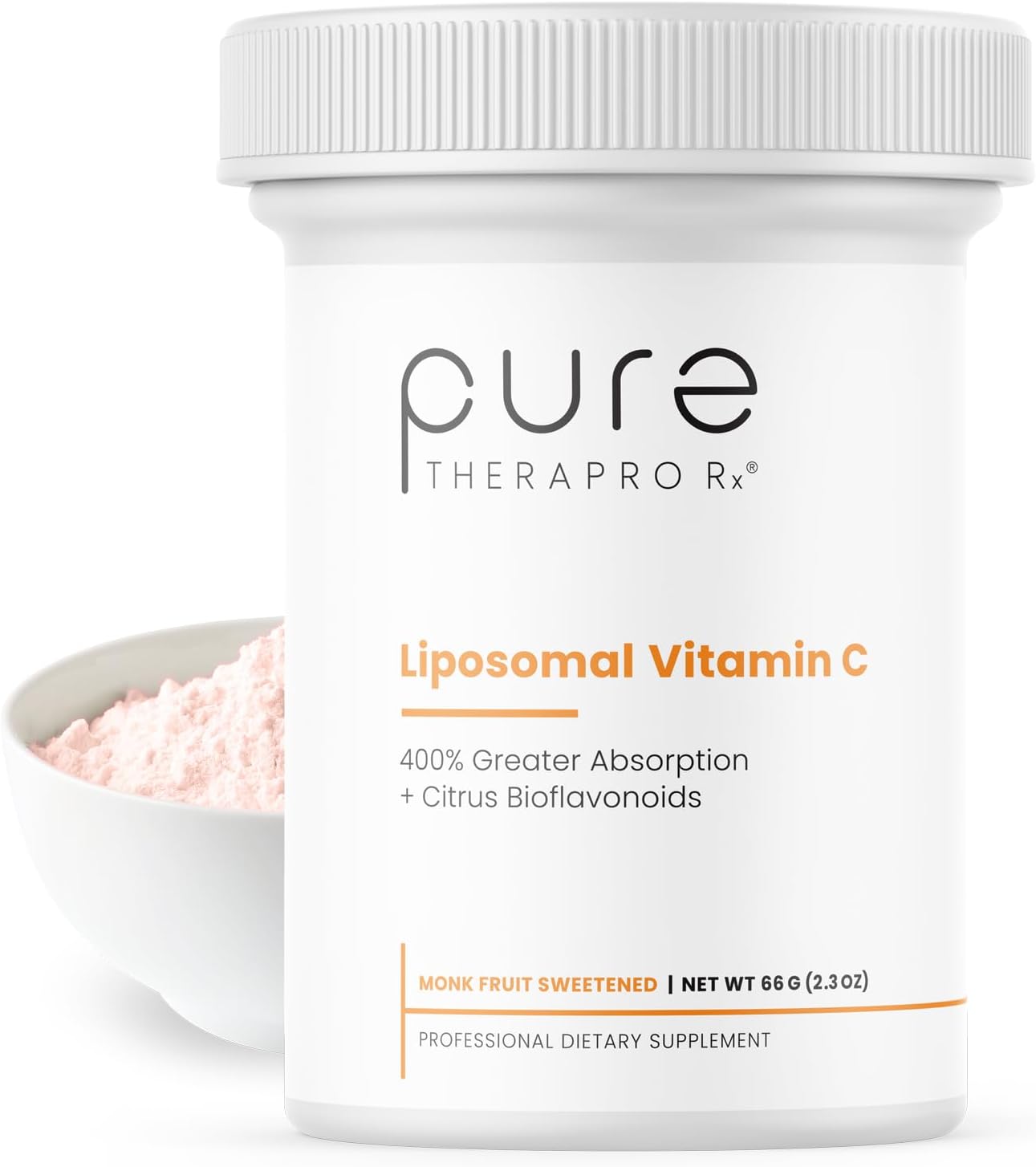 Premium Liposomal Vitamin C Powder for Healthy Aging & Immune Support - PureWay Vegan Supplement, Non-GMO, Made in USA - 66g, 120 Servings