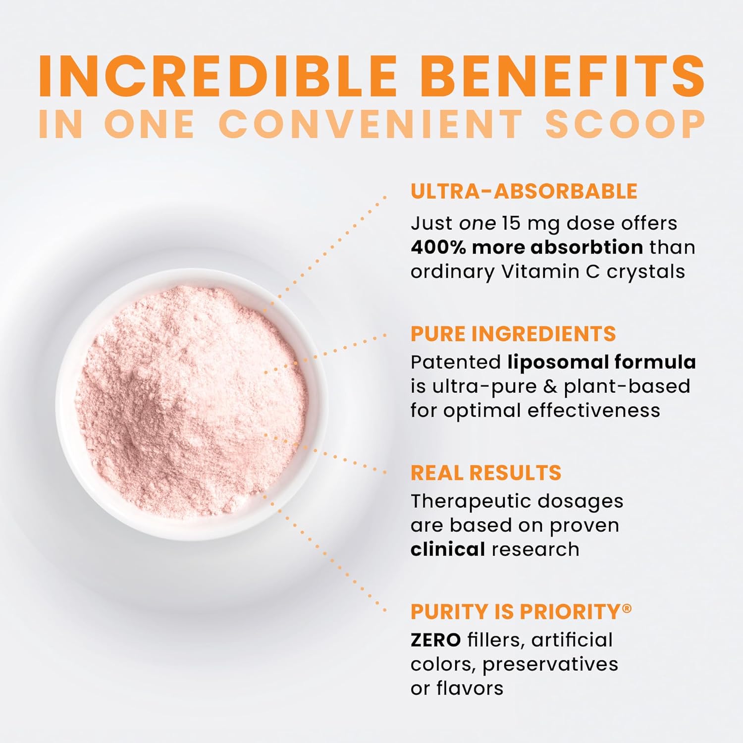 Premium Liposomal Vitamin C Powder for Healthy Aging & Immune Support - PureWay Vegan Supplement, Non-GMO, Made in USA - 66g, 120 Servings