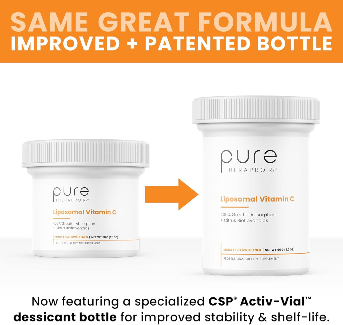 Premium Liposomal Vitamin C Powder for Healthy Aging & Immune Support - PureWay Vegan Supplement, Non-GMO, Made in USA - 66g, 120 Servings
