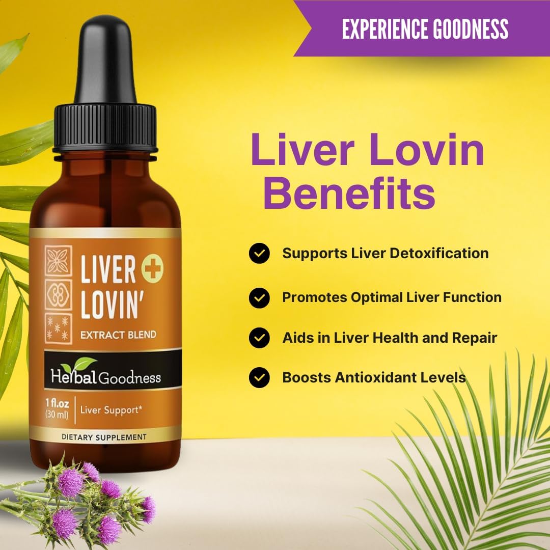 Premium Liver Cleanse Detox Herbal Health Formula 1oz - Liver Vitamin Liquid Drops with Milk Thistle & Organic Herbs - Limpieza De Higado Graso - 1 Bottle