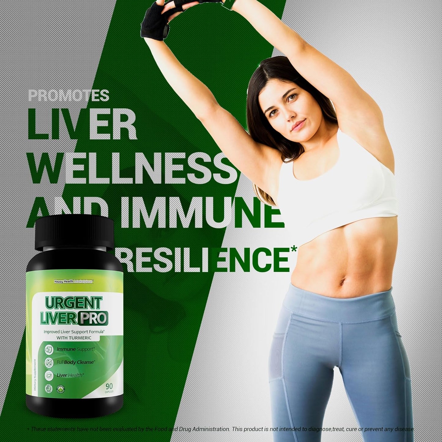 Premium Liver Health Supplement for Men and Women - Natural Herbal Liver Support Formula - Promotes Liver Health and Function - Happy Health Marketplace Liver Pro