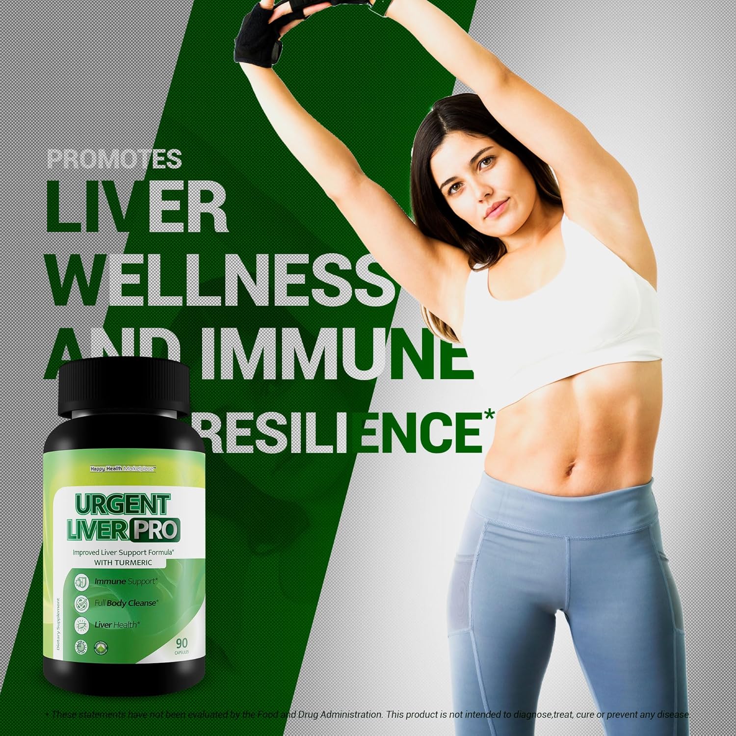 Premium Liver Health Supplement for Men and Women - Natural Herbal Liver Support Formula - Promotes Liver Health and Function - Happy Health Marketplace Liver Pro