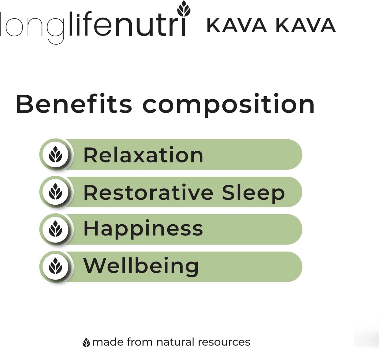 Premium LongLifeNutri Kava Kava Extract Supplements - 1000mg Natural Herb with High Piper Methysticum - 180 Vegan Capsules